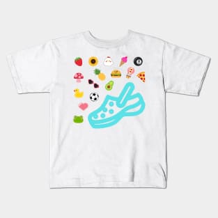 Croc with charms stickers Kids T-Shirt